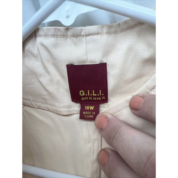 GILI Got It Love It Shirt Top Blouse Plus Size 18W Womens Peach - Picture 2 of 9